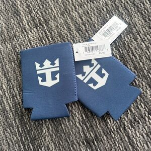 Royal Caribbean Koozie Blue Can Cooler Set of 2 cruise beach pool RC NWT